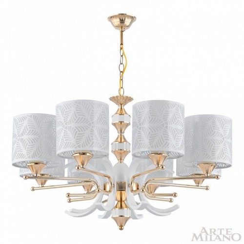 Подвесная люстра Arte Milano Florentia-2097 302097/8 Wh/Gd Подвесная люстра Arte Milano Florentia-2097 302097/8 Wh/Gd