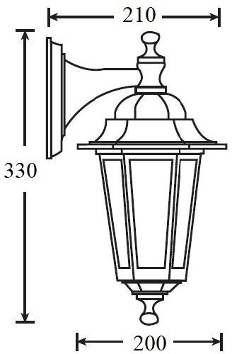 Настенный фонарь уличный Oasis Light PETERSBURG EM 79802EM Bl Настенный фонарь уличный Oasis Light PETERSBURG EM 79802EM Bl