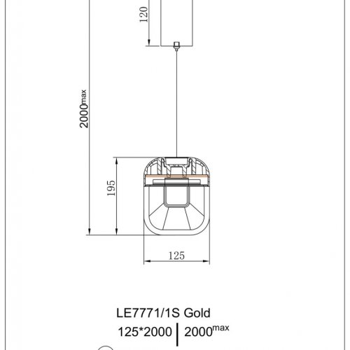 Подвесной светильник Natali LE7771/1S Gold