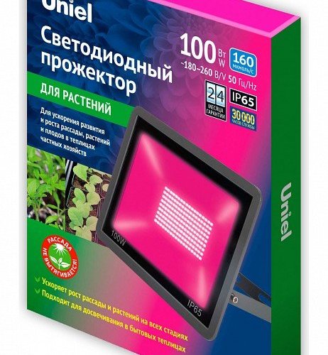 Настенно-потолочный прожектор для растений Uniel ULF-P42 UL-00010385
