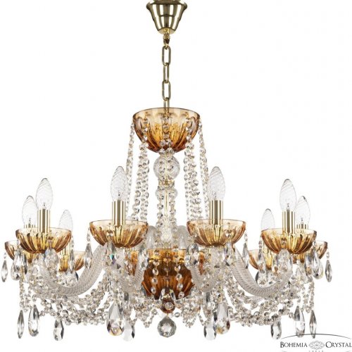 Подвесная люстра Bohemia Ivele Crystal 5402 5402/10/240 G Amber/M-1H