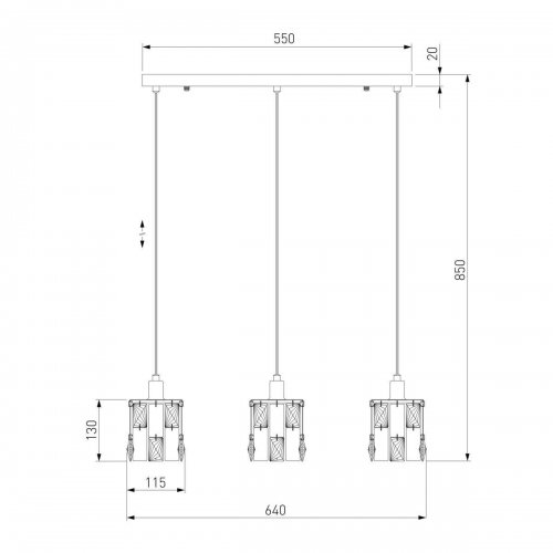 Подвесной светильник Eurosvet Scoppio 50101/3 хром Подвесной светильник Eurosvet Scoppio 50101/3 хром