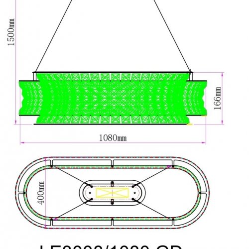 Подвесная люстра Aurelie LE3008/1080L GD