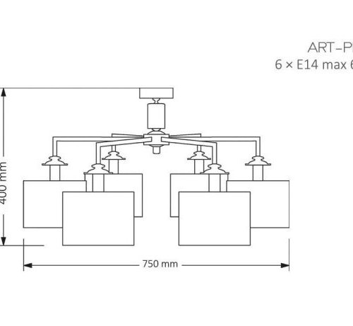 Потолочная люстра Kutek Mood Artu ART-PL-6 (N)