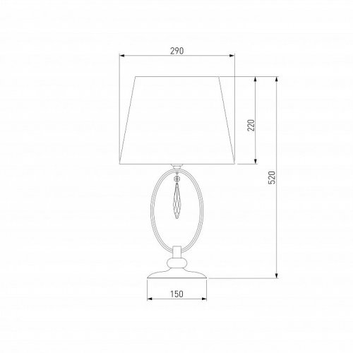 Настольная лампа Eurosvet Madera 01055/1 хром/прозрачный хрусталь Strotskis