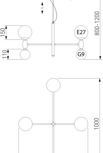 Подвесной светильник Eurosvet Bubble 30182/8 черный жемчуг