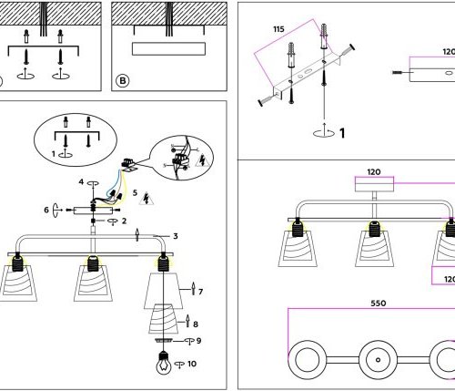 Потолочная люстра Ambrella light TRADITIONAL TR303235