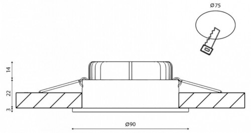 Встраиваемый светильник на штанге DesignLed FA 00-00003551