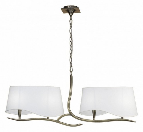 Подвесная люстра Mantra Ninette Antique Brass - Cream Shade 1921