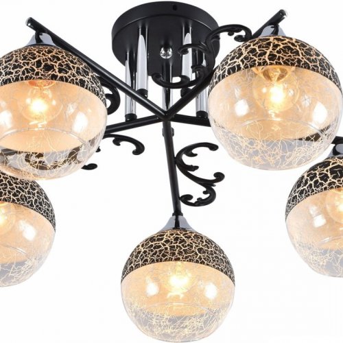 Потолочная люстра Reluce 01277-0.3-05B BK+CR