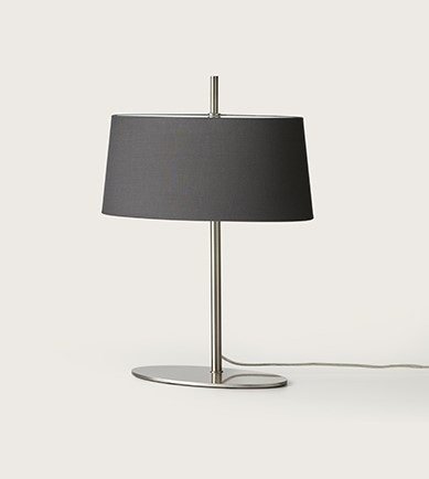 Интерьерная настольная лампа Ona S1029 Nickel/ Smooth black shade