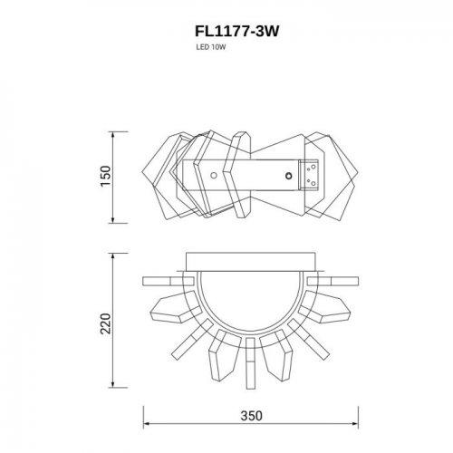 Настенный светильник Celeste FL1177-3W