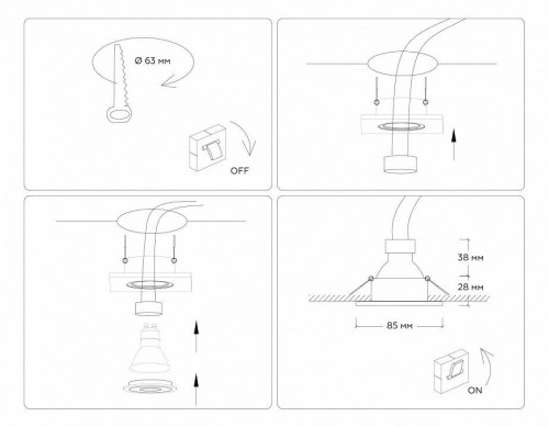 Встраиваемый светильник Ambrella light Techno Spot IP Protect TN1161