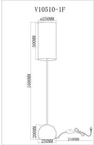 Торшер Moderli Flint V10510-1F