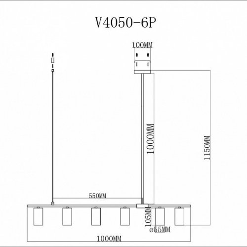Подвесная люстра Moderli Kristina V4050-6P