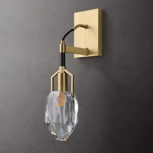 Бра DeLight Collection Wall lamp 8960-1W brass/clear Бра DeLight Collection Wall lamp 8960-1W brass/clear