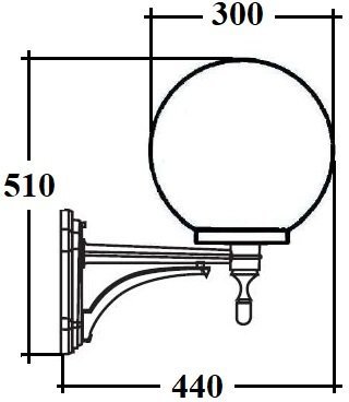 Настенный фонарь уличный Oasis Light Globo Prism gold 88201PG 09 Gb