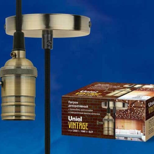 Подвесной светильник (UL-00004500) Uniel DLC-V-S24K/E27 TS/1M/BL Bronze