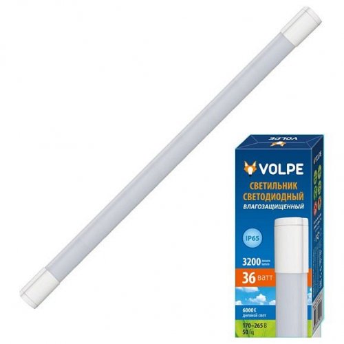 Потолочный светодиодный светильник (UL-00002582) Volpe ULT-Q218 36W/DW IP65 White Потолочный светодиодный светильник (UL-00002582) Volpe ULT-Q218 36W/DW IP65 White
