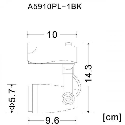 Потолочный светильник Arte Lamp Track Lights A5910PL-1BK Потолочный светильник Arte Lamp Track Lights A5910PL-1BK