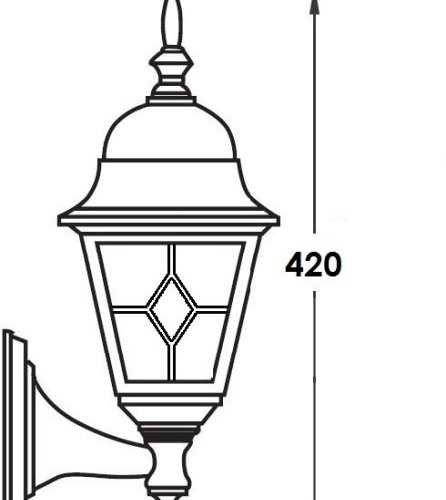 Настенный фонарь Oasis Light уличный QUADRO lead GLASS 79901MlgG Bl