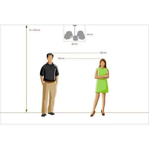 Люстра на штанге DeMarkt City Конрад 6 667011405