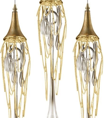 Подвесной светильник DeLight Collection Goddess Tears P68009L-3/R gold Подвесной светильник DeLight Collection Goddess Tears P68009L-3/R gold