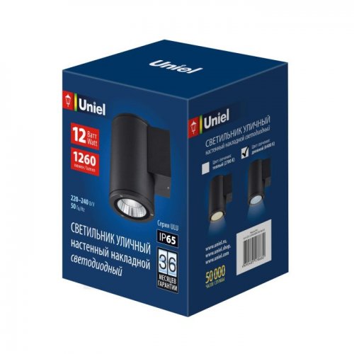 Архитектурная подсветка  ULU-S21С-12W/6400K IP65 BLACK