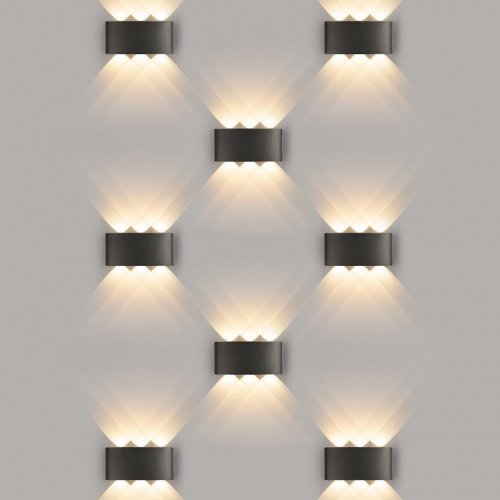Уличный настенный светодиодный светильник Elektrostandard 1551 Techno Led черный 4690389068027