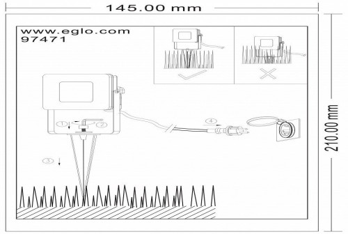 Грунтовый светодиодный светильник Eglo Faedo 4 97471