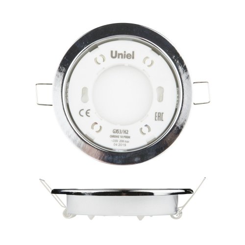 Встраиваемый светильник (UL-00005052) Uniel GX53/H2 Chrome 10 Prom Встраиваемый светильник (UL-00005052) Uniel GX53/H2 Chrome 10 Prom