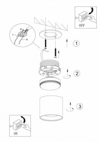 Накладной светильник Эра OL8 GX53 BK/GD Б0048539