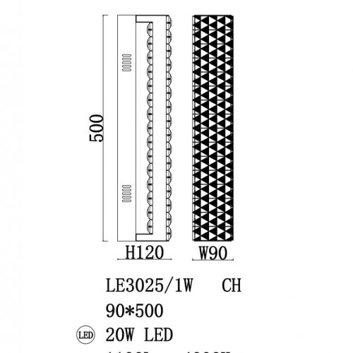 Бра Aveline LE3025/1W CH