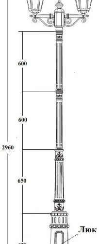 Наземный фонарь PETERSBURG M 79810MA E7 Bl