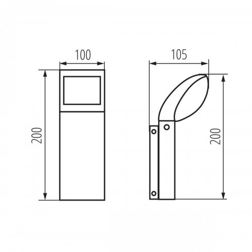 Садовый настенный светильник Kanlux ABETE LED EL 20 GR 36572