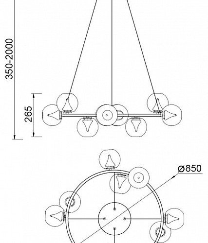 Подвесная люстра Mantra Andromeda 9555
