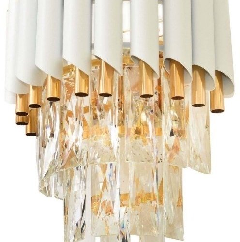 Настенный светильник Lumina Deco Funneli LDW 6003-2 WT+F.GD Настенный светильник Lumina Deco Funneli LDW 6003-2 WT+F.GD