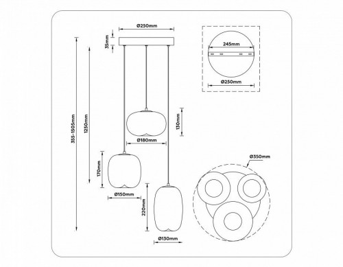 Подвесной светильник Ambrella light High Light LH11096 Подвесной светильник Ambrella light High Light LH11096