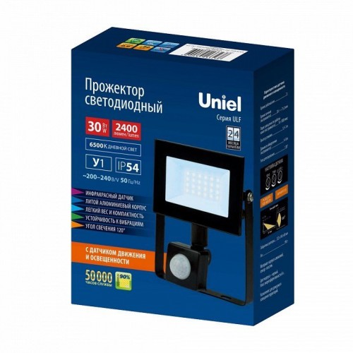 Настенно-потолочный прожектор Uniel Black 16 UL-00007125