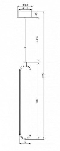 Подвесной светодиодный светильник Maytoni Chain MOD017PL-L13N