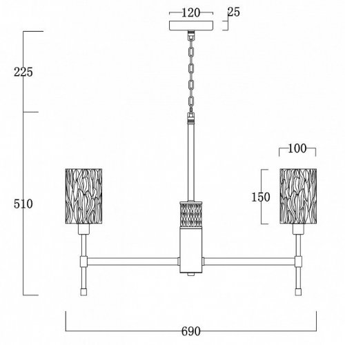Подвесная люстра Freya Elsa FR5133PL-06CH Подвесная люстра Freya Elsa FR5133PL-06CH