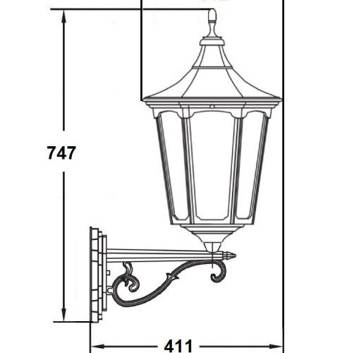Настенный фонарь уличный ALBORG L 79701L 02C Bl