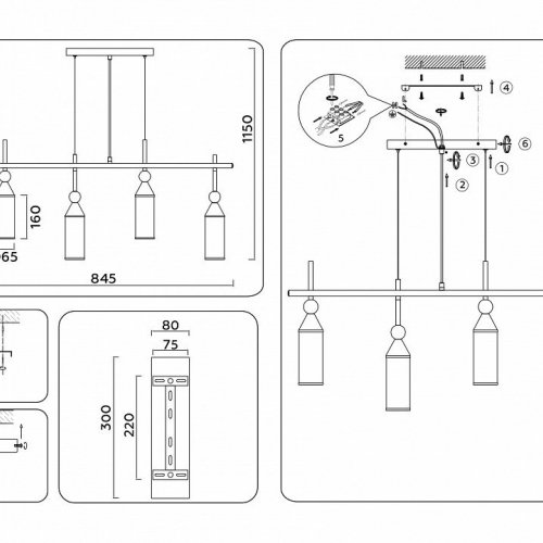 Подвесной светильник Ambrella light High Light LH55274 Подвесной светильник Ambrella light High Light LH55274