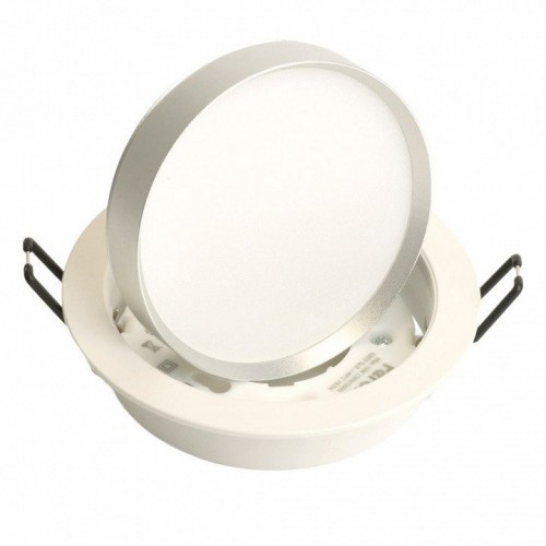 Светильник встраиваемый Feron DL507 потолочный GX53 белый + серебро круг 51353