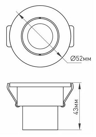Встраиваемый светильник Arlight LTM-R52WH 3W Warm White 30deg