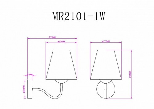 Бра MyFar Charlotte MR2101-1W