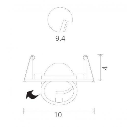 Точечный встраиваемый светильник Arte Lamp Accento A4009PL-1WH