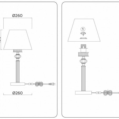 Настольная лампа Ambrella light High Light LH71007