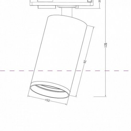 Трековый светильник Maytoni Track Lamps TR020-1-GU10-B