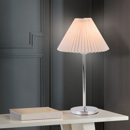 Интерьерная настольная лампа Eurosvet Peony 01132/1 хром/серый